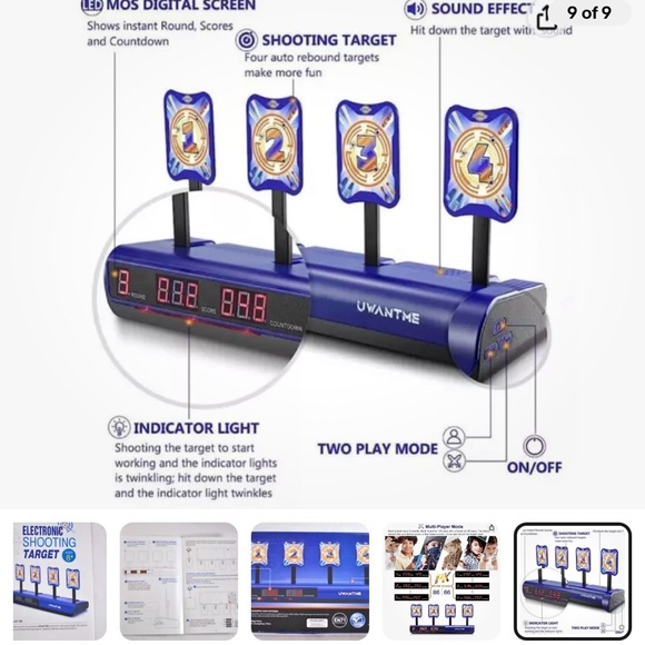 UWANTME Electronic Shooting Target Scoring Auto Reset Digital NO GUN INCLUDED - Picture 4 of 11